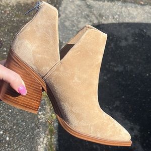 Vince Camuto booties. Super cute. Never worn. Size 10 but fit like a 9 1/2